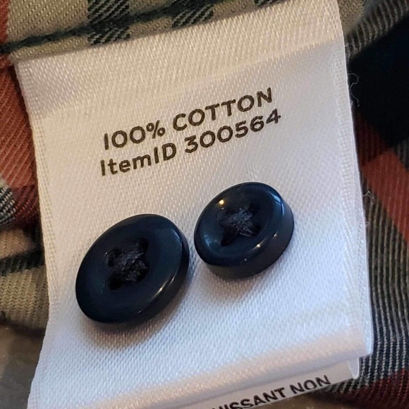 LL Bean Mens Button Down Shirt Blue Plaid Small Slim Fit Long Sleeve Lodge - Picture 8 of 10